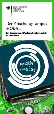 Leiterplatte mit der Aufschrift „math inside“.